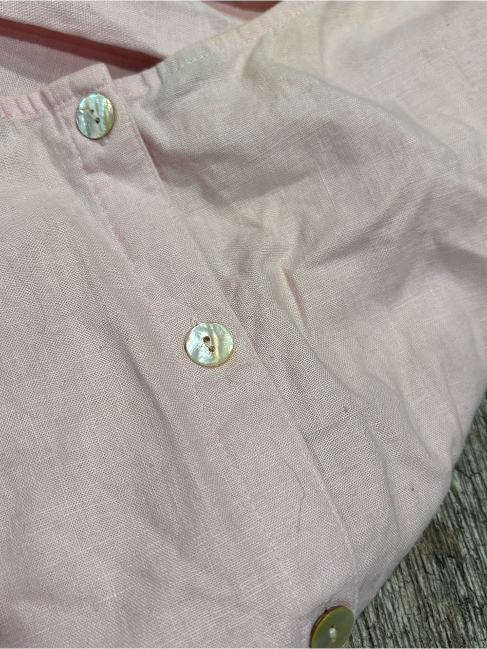 Karen Scott Linen Blend Pink Sleeveless Dress Plus Sz 3X Classic Button Detail - Picture 8 of 9